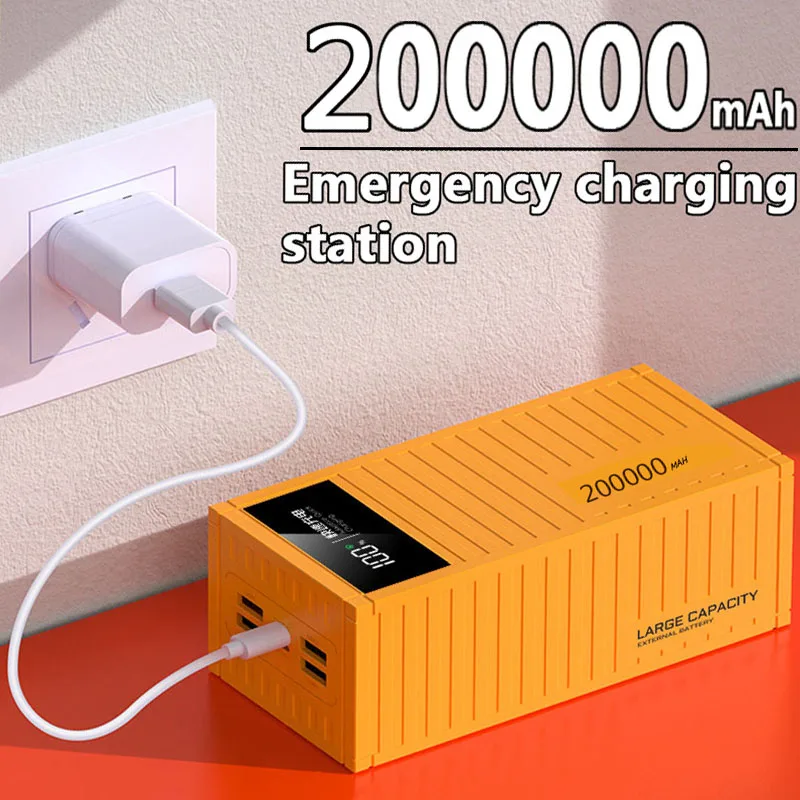 200000mAh Power Bank 66W PD QC 3.0 Charger Powerbank Large Battery Capacity Power Station Fast Charging For iPhone Xiaomi HUAWEI 4