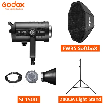 Godox SL150III SL-150W III LED 비디오 조명, 150W 보웬스 마운트 일광 균형 5600K 2.4G 무선 X 시스템 Godox 앱으로 제어