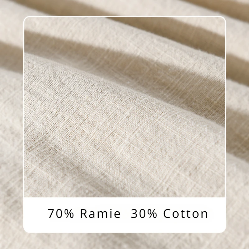 2024 Spring New Loose Casual Linen Jackets for Men Clothing Solid Color Big Pocket Streetwear Men FY205
