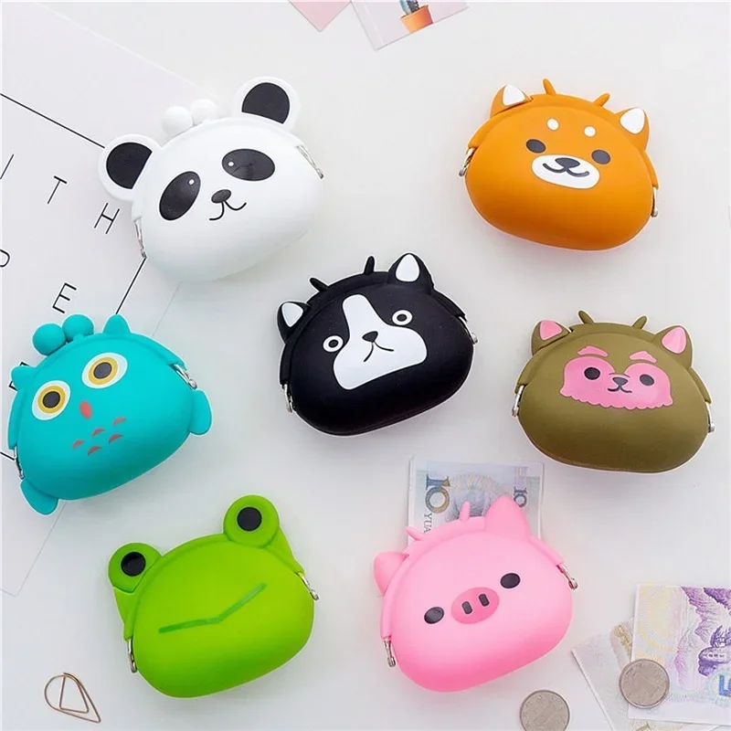 

1PCS Hot Selling Animal Wallet Cute Cartoon Wallet Coin Purse Kids Silicone Wallet Cute Purse Coin Holder Purses Bag Pouch Gifts