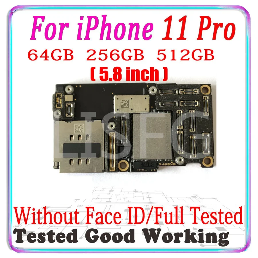 iPhone 11 / 11 Pro / Pro Max 64gb 128gb 256gb Motherboard Face ID Unlocked Logic Board