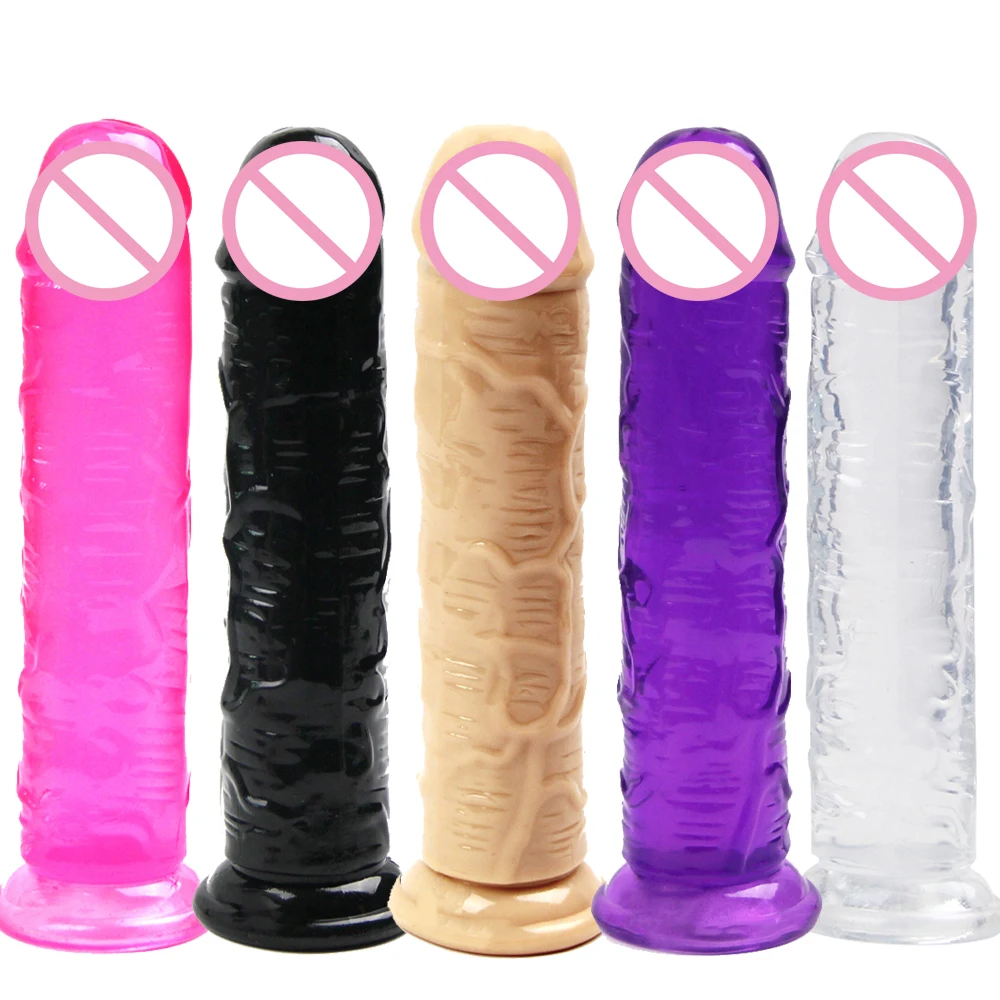 Translucent Soft Jelly Big Dildo Realistic Fake Dick Penis Butt Plug Sex Toys for Woman Men Vagina Anal Massage Dildo sex toys