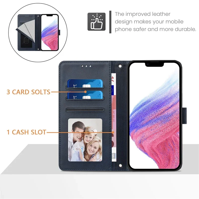 Leather Anti-Theft Wallet Case for Motorola Moto G Series