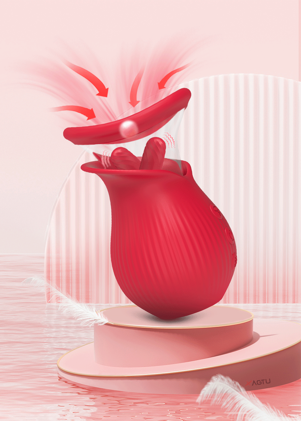 Powerful Rose Vibrator Toy for Women Licking Sucking Vacuum Stimulator Oral Nipple Clit Sucker Sex Toys Goods for Female Adults