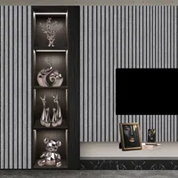 วอลเปเปอร์ตกแต่งผนังแบบมีกาวในตัว ลายไม้ ขนาด 45 ซม. สติ๊กเกอร์ติดผนังสำหรับห้องนั่งเล่น ห้องครัว ห้องนอน วอลเปเปอร์ตกแต่งบ้าน 4