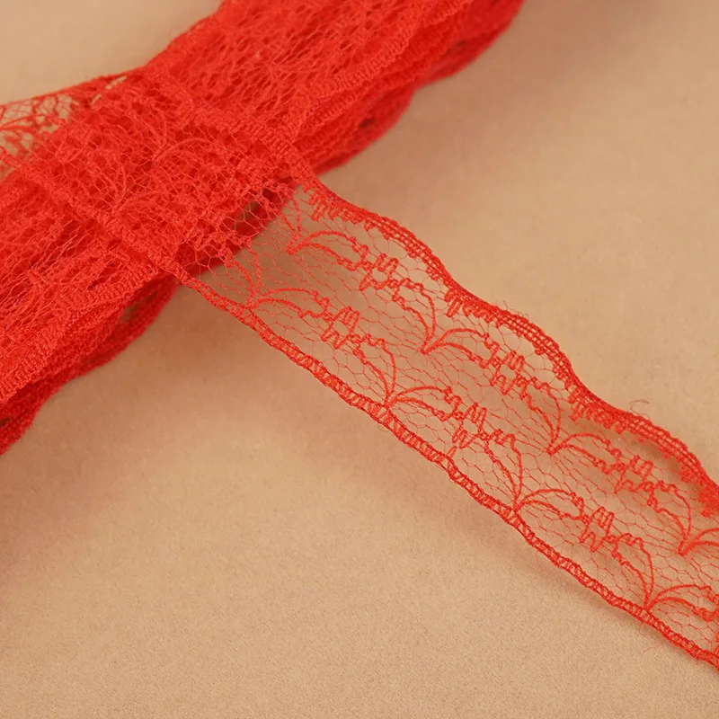 (10 מטרים לגליל) בד תחרה לבן עם סרט תחרה מקושט, אריזת מתנות מקסימה, חומר פוליאסטר לתפירה עצמית וציוד לאומנות