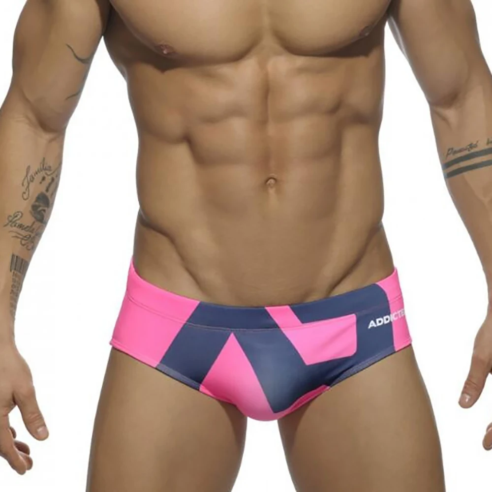 Brand Men's Beach Underwear Swimming Pants Stretch Sports Comfortable Antibacterial Breathable Printing Youth Briefs Underpants 3