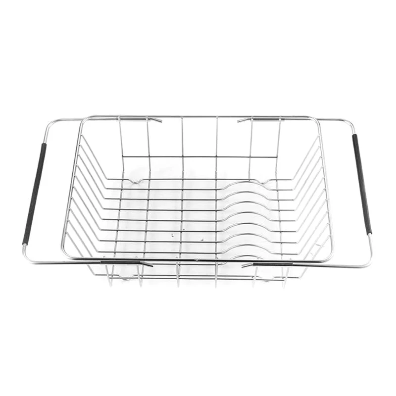 Expandable Dish Drying Rack Drainer Plate Basket in Sink Counter Storage Holder Dropship
