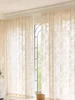 Butterfly Yarn Living Room Curtain Sun Protection Heat Insulation Bedroom Cream Color Bay Window Balcony Yarn Curtain Занавес 커튼 5