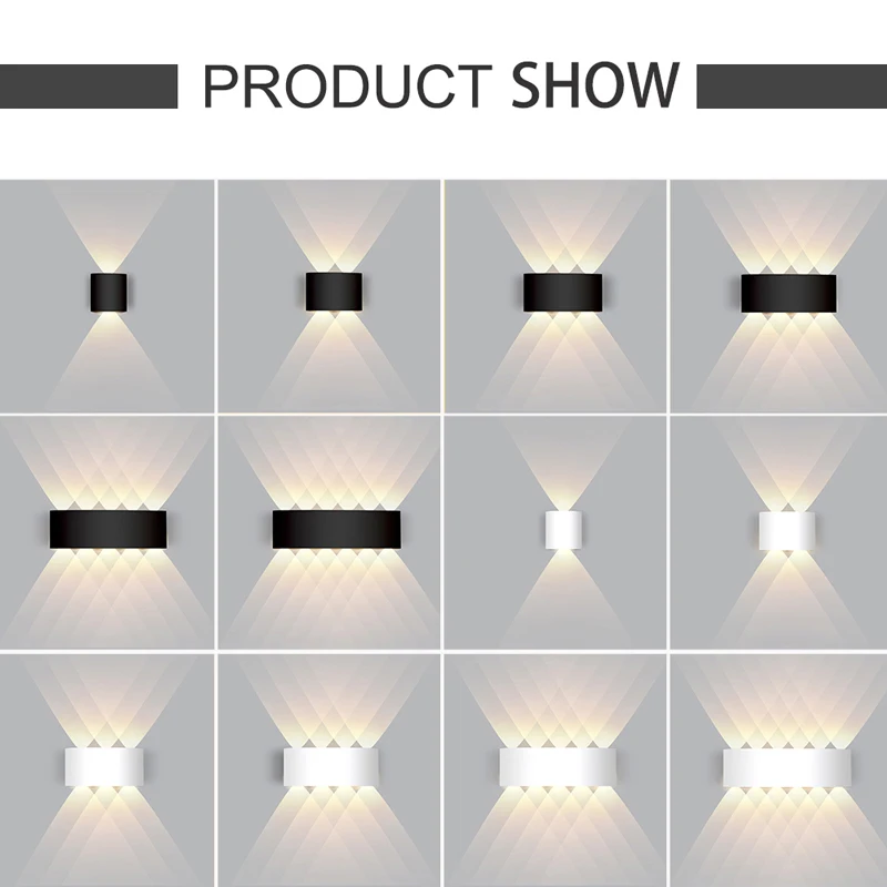 Aluminum Interior Wall Light Waterproof IP65 LED Wall Lamp Outdoor Garden Lights Bedroom Living Room Loft Decor Stairs Lighting led light led wall lamp wall light