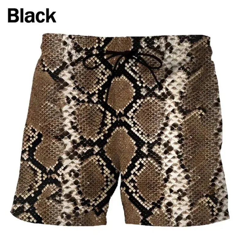 Animal Skin Graphic Beach Shorts For Men 3d Printed Casual Cool Funny Swimming Shorts Streetwear High Elastic Breathable Trunks 3