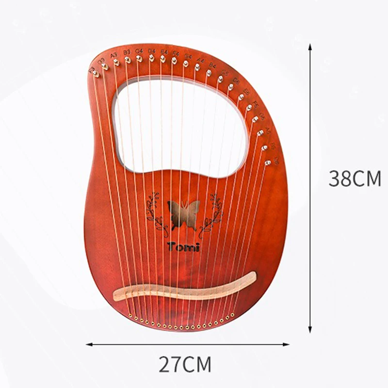 Wooden Harp 19 String Lyre Portable Arpa Beginners Mini Harp Professional Lira Instruments Adult Children's Musical Instrument