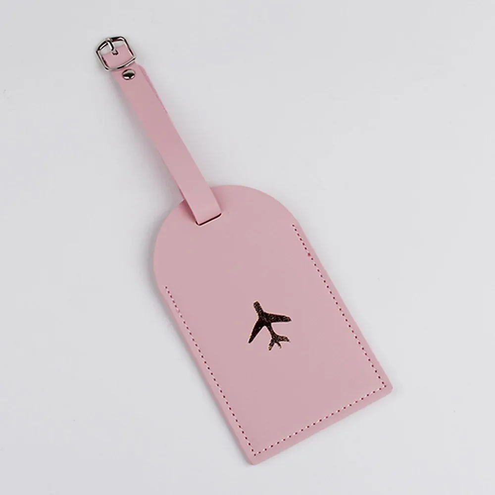 Portable PU Leather Luggage Tag - Travel Accessory for Name and Address Display