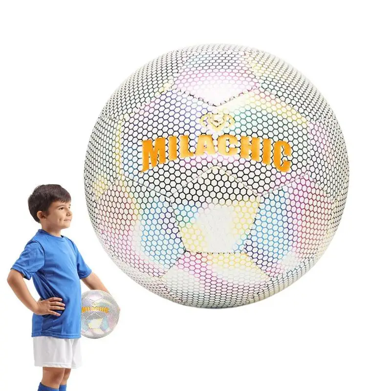 

Glowing Reflective Soccer Light Up Football Glowing Soccer Ball With Light Up Technology Glow In The Dark Soccer Ball For