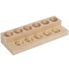 11 Holes Wooden Essential Oil Tray Handmade Natural Wood Display Rack Demonstration Station For 5-15Ml Bottles 1