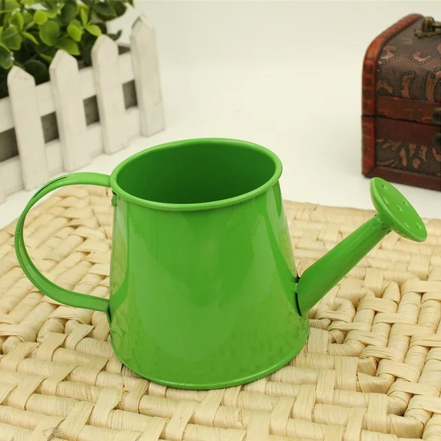 Watering Can Mini Kettle Kids Pot Garden Metal Water Model Flower Iron Tin Miniature Gardening Toy Indoor Bucket Children 6