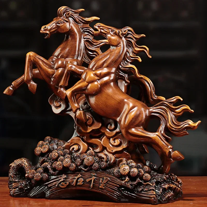 

Statue Animal Home Horse Cabinet Living Resin Gifts Shop Opening Office Crafts Zodiac Room Wine Decor