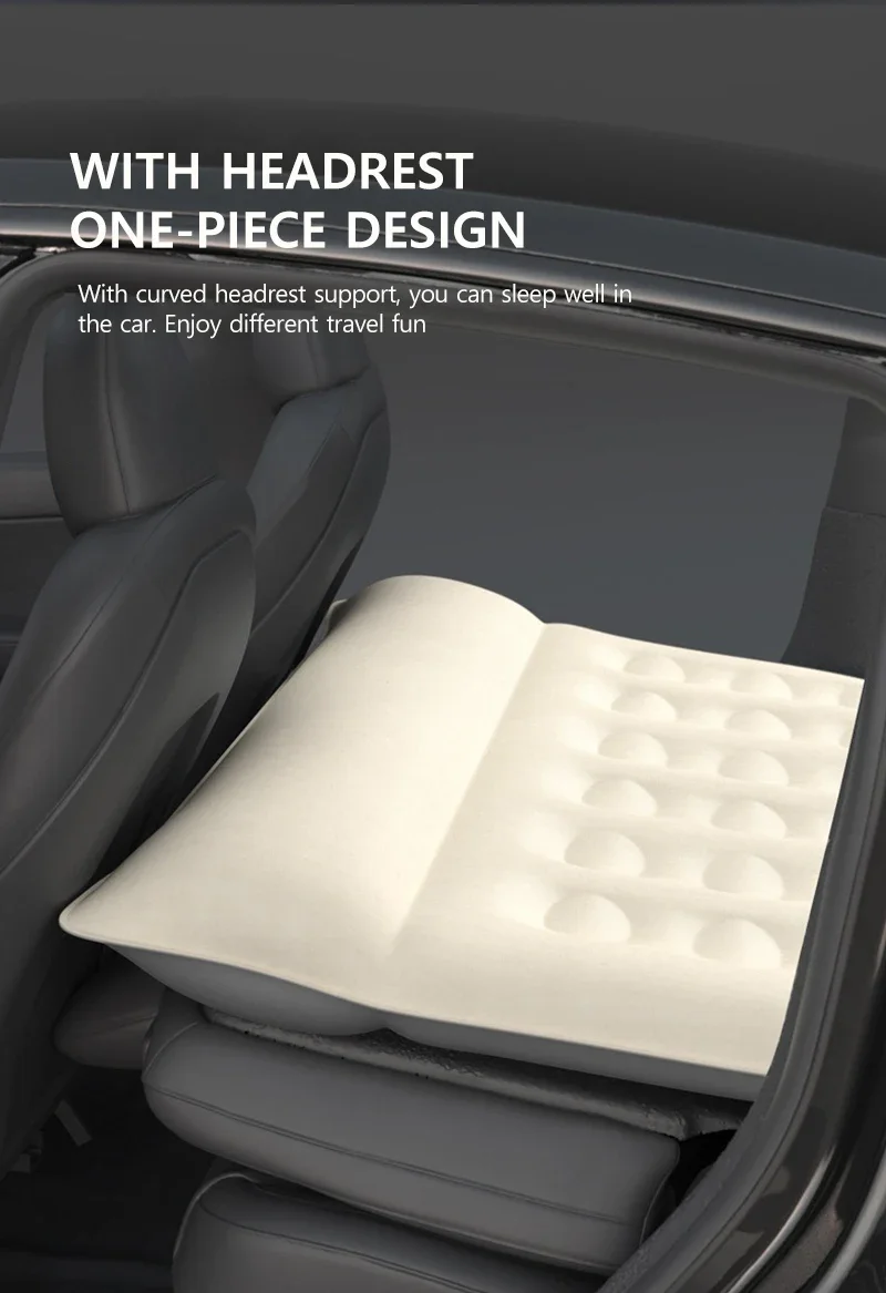 For Tesla Model Y 2020-2025 Portable Inflatable Mattress Memory Foam Outdoor Cam