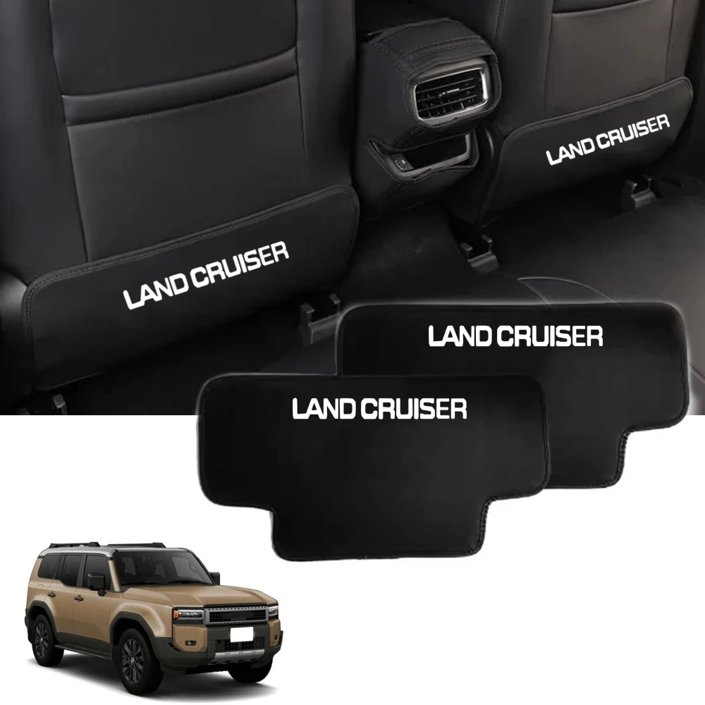 2 pcs PU leather Rear Seat Back Protector For Land Cruiser 250