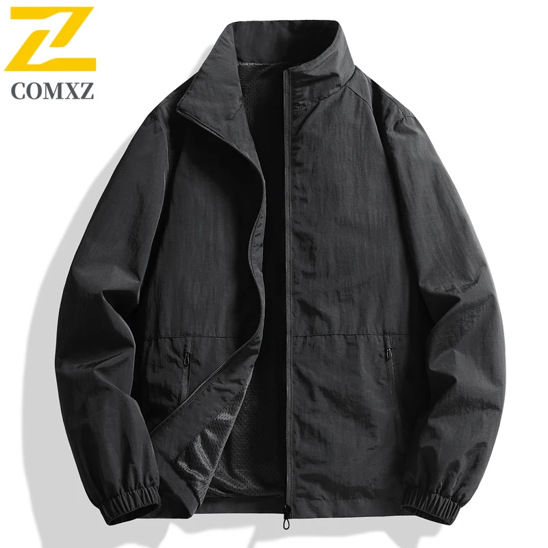 EiAOJacket  Plus Size Men's  Outdoor Windproof Waterproof Loose Fit Korean Style Casual Coat for Fishing Camping Hiking  2025