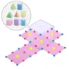 8 Pieces Transparent Geometric Shapes Blocks Montessori Toys Stacking Game Math Toys Educational Toy for Ages 2+ Kids Babies 4