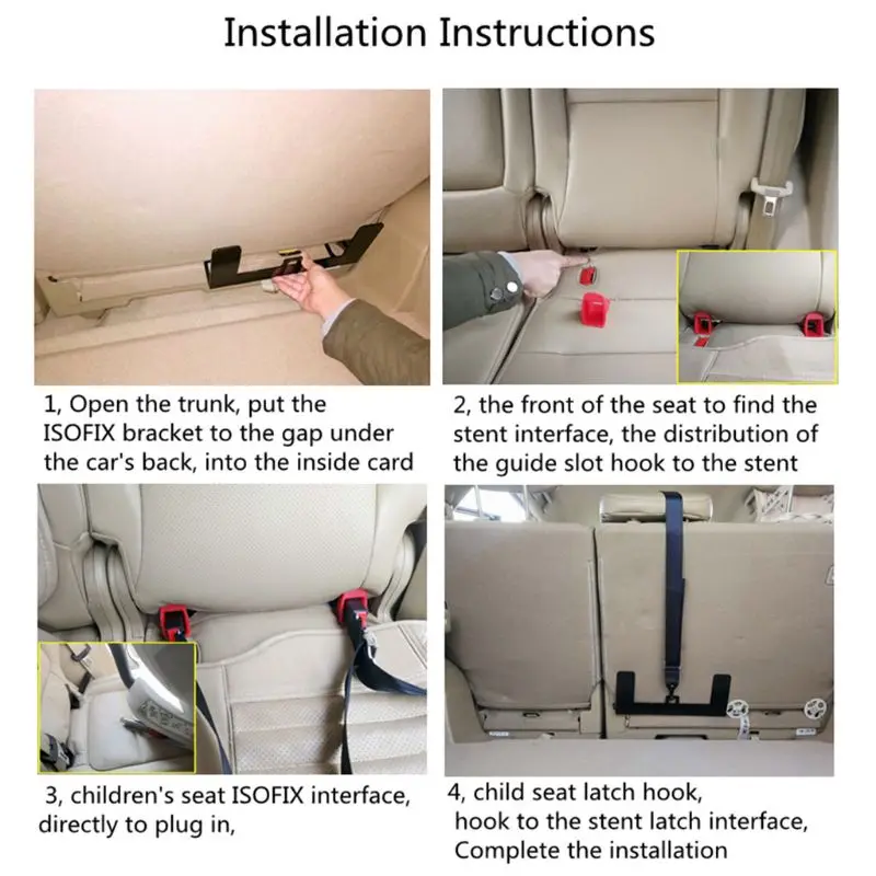 

Universal Car Safety for Seat Mount for Latch Bracket for ISOFIX Connector Child for Seat Restraint Mounting Drop Shipping