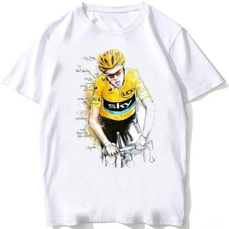 

NewSummerMenShortSleeveChrisFroomeGearBikeCyclingT-ShirtFunnyBicycleDesignPrintBoyCasualTopsCoolManTees