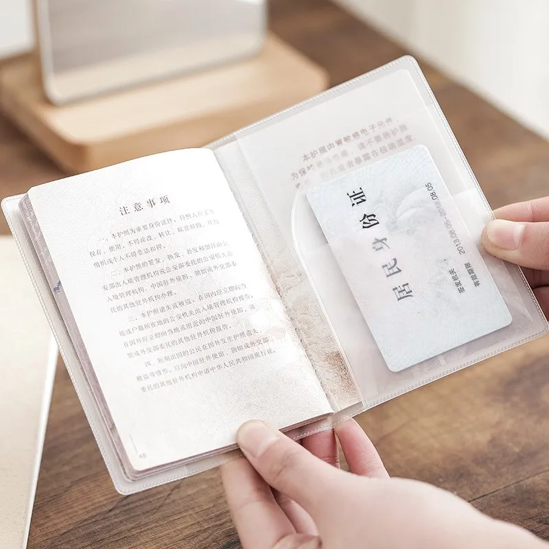 2/4PCS Passport Cover PVC Waterproof Case for Passport Wallet Business Credit Card Documents Holder Protective Case Pouch