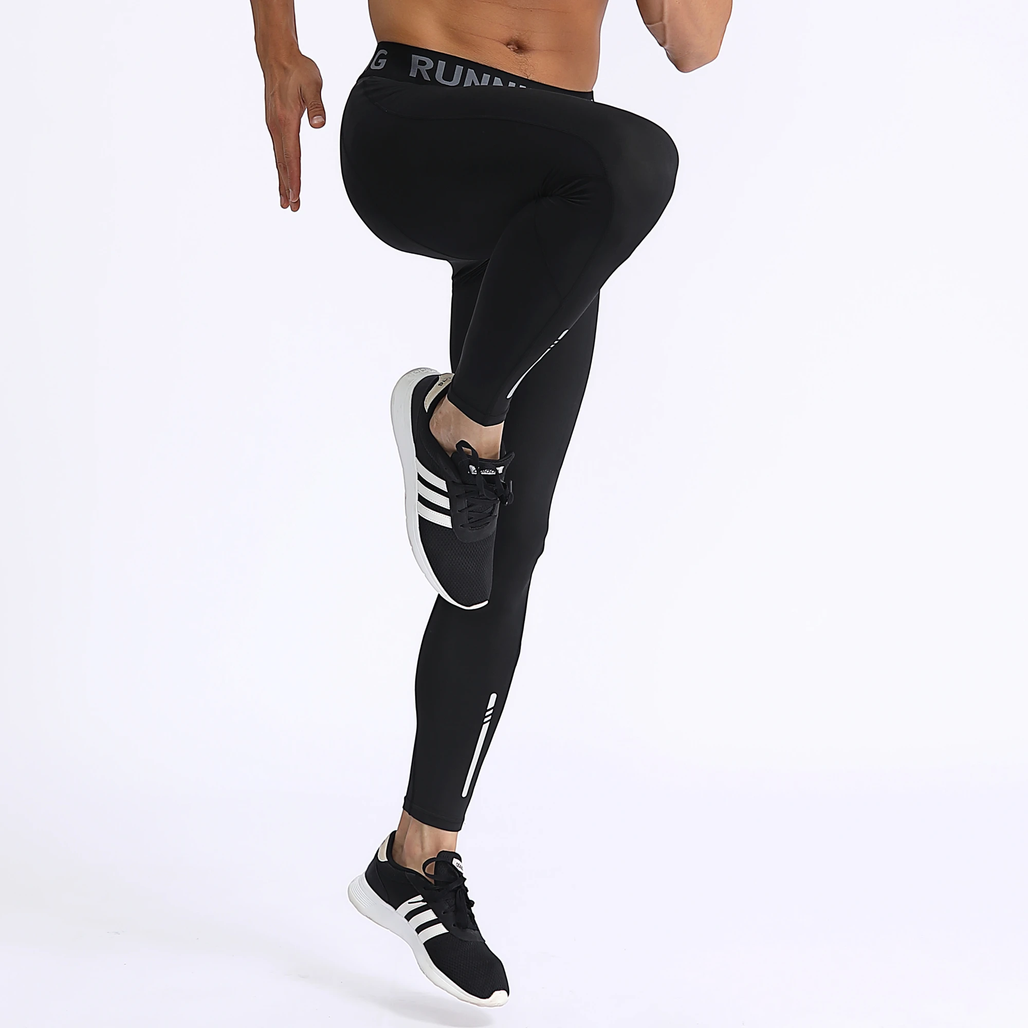 Men Running Pants Leggings Work Out Sport Fitness Gym Yoga Basketball Cycling Tights Underwear Clothing Reflective Quick Drying