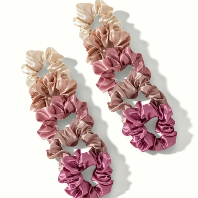 10pcs Premium Satin Scrunchies Set