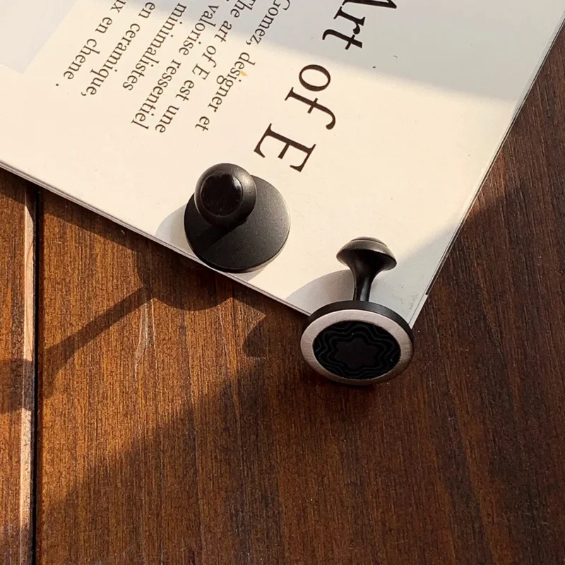 Cuff Links MB 316 Precision Steel Resin Circular 1:1 High Quality Black Man Shirt Cufflinks Classic Buttons With Box Set