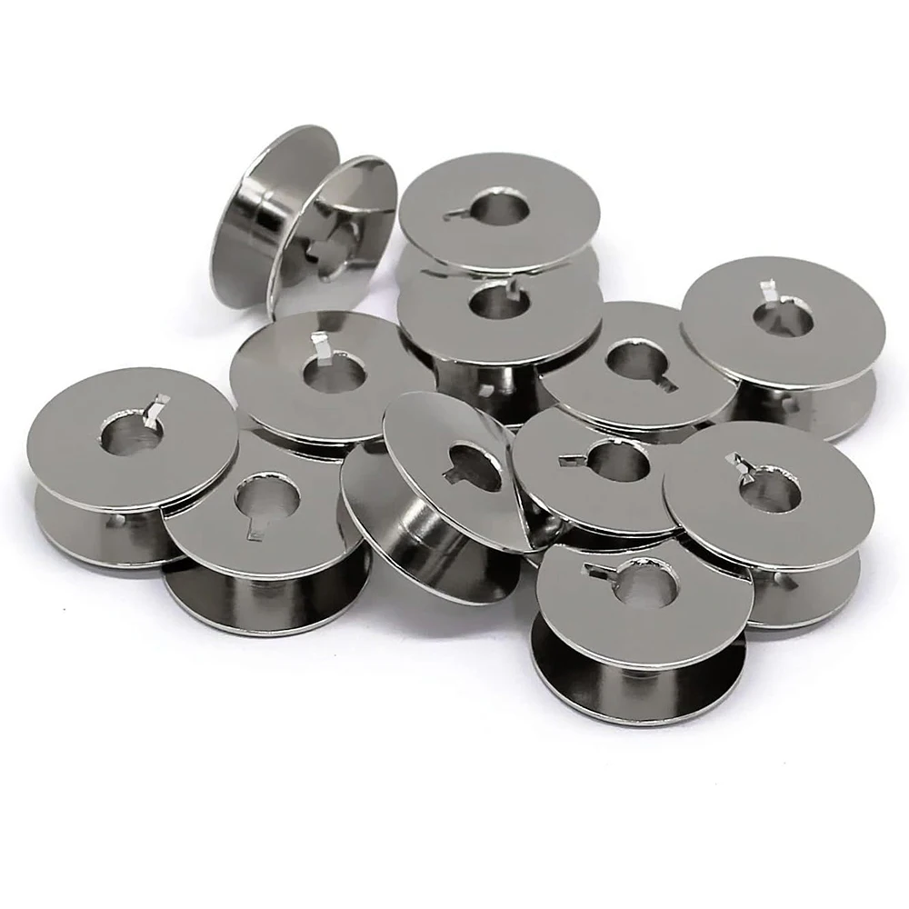 Pack of 10-100 Metal L Sewing Machine Bobbins | High-Quality Sewing Accessories