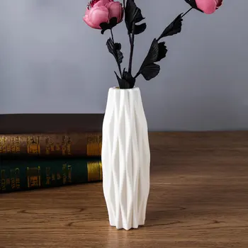 2022 Multiple PE Vase Flower Imitation Ceramic Plastic Flower Vase Flower Basket Nordic Style Modern Vases Decoration Home Decor 4