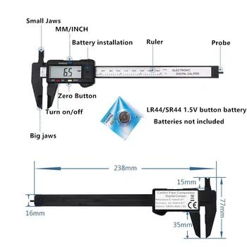 150mm 100mm Electronic Digital Caliper 3