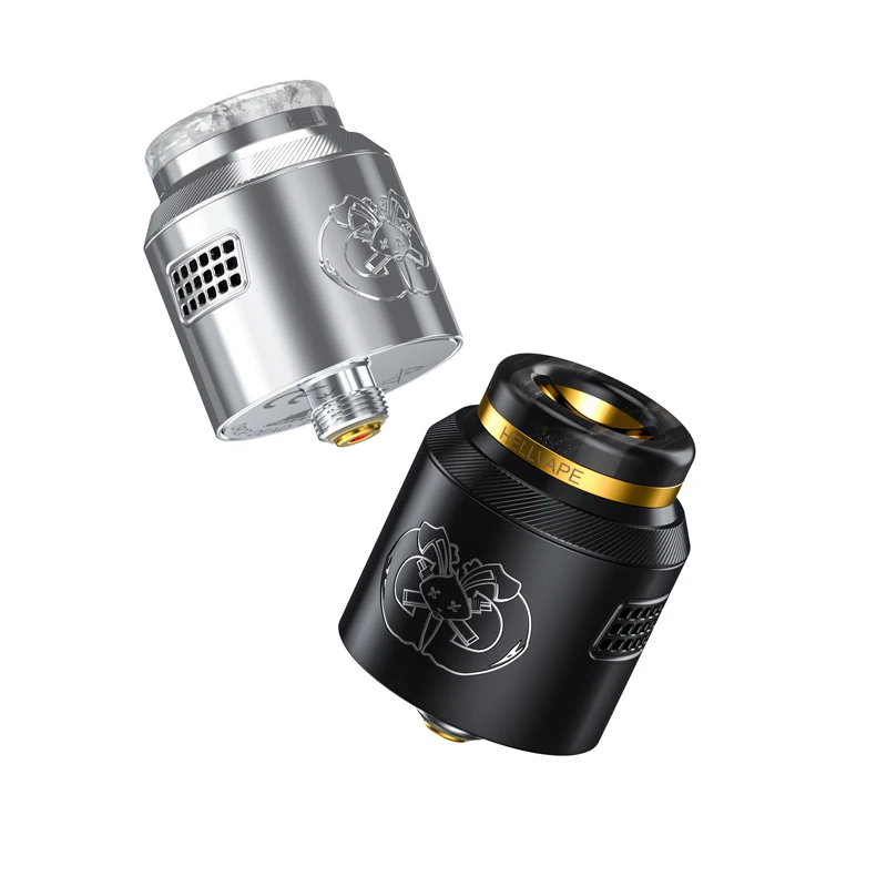 Hellvape Drop Dead 2 RDA - Enhanced Dual Coil Atomizer with Postless Deck and 810 Drip Tip, 24mm Diameter