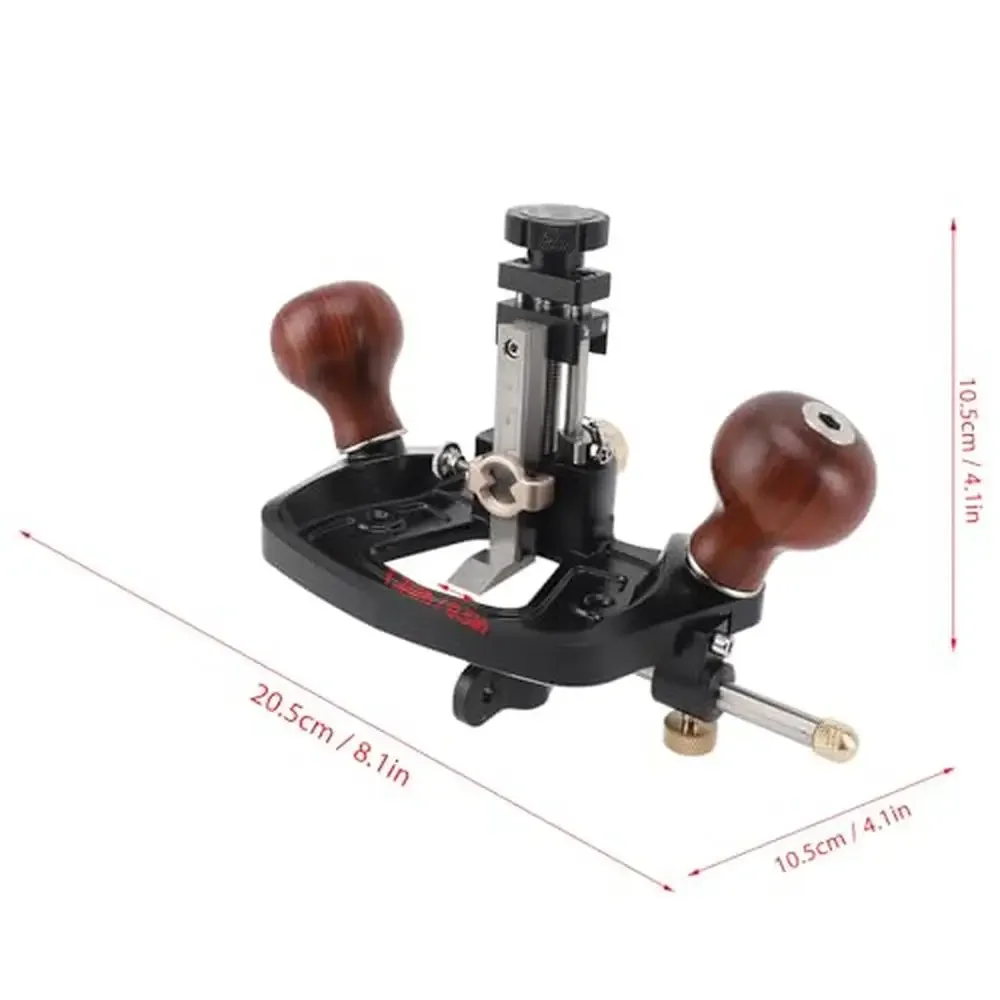 Adjustable Woodworking Router Plane with Carbon Steel Blade Trimming and Grooving Wood Surfaces Ergonomic Design Precision Tasks
