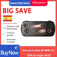 Портативная игровая консоль Retroid Pocket RP MINI V2, 3,92 дюйма, AMOLED-экран, 4000 мАч, джойстик с эффектом Холла, SD865, игровая консоль, подарок