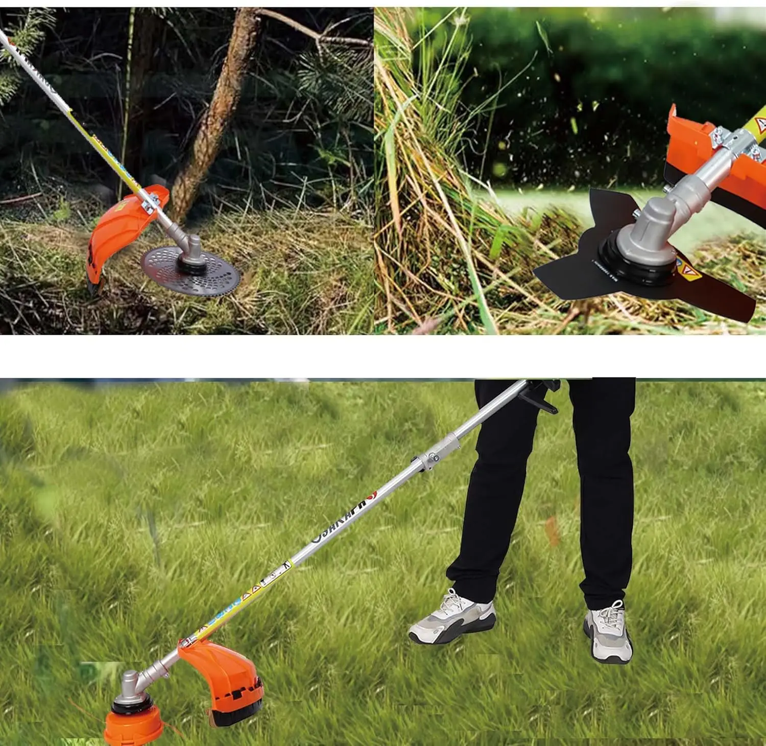 5 In 1 Multi-Functional Trimming Tool With Rotatable Gas Pole Saw Grass Trimmer, Hedge Trimmer Gas, Brush Cutter, Weed Eater 4