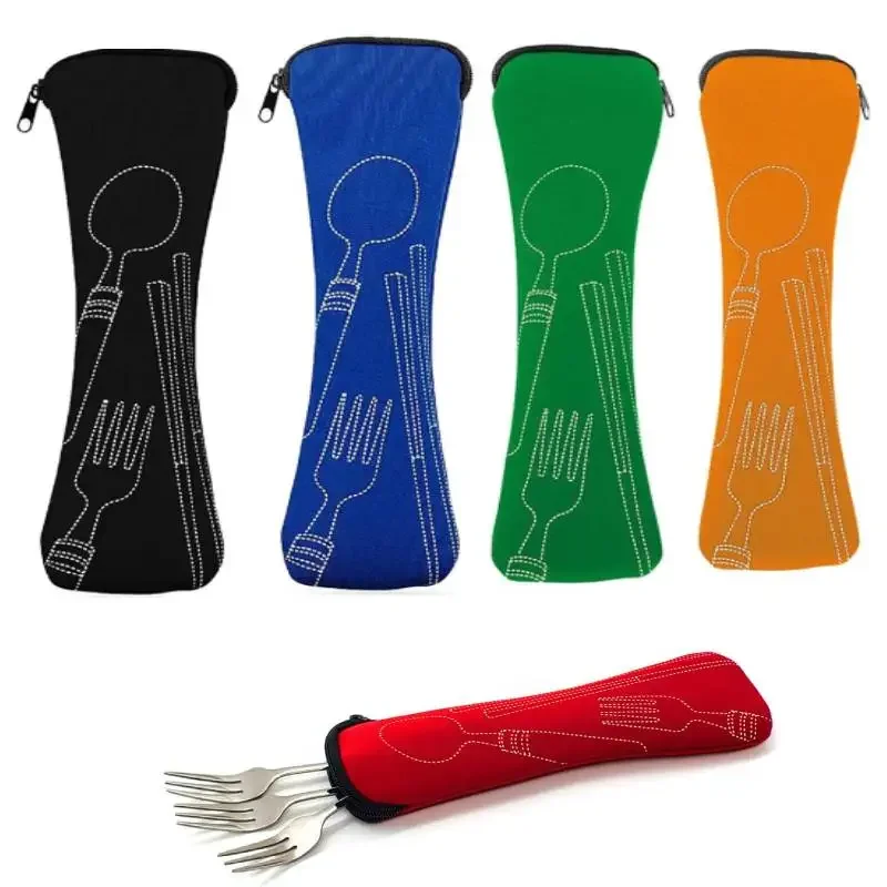 Portable Cutlery Bag with Zipper Cutlery Box Storage Bag Camping Storage for Kids Tableware Travelling Picnic School tableware storage bag tableware storage box