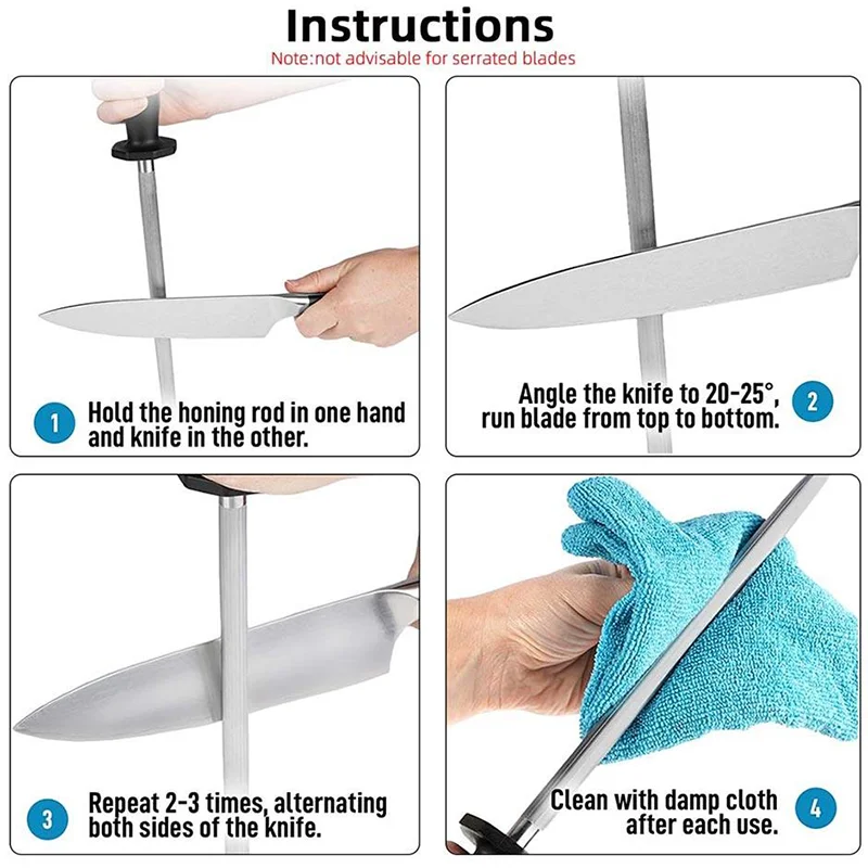 Diamond Carbon Steel Sharpener Professional Knife Sharpener Rod Steel