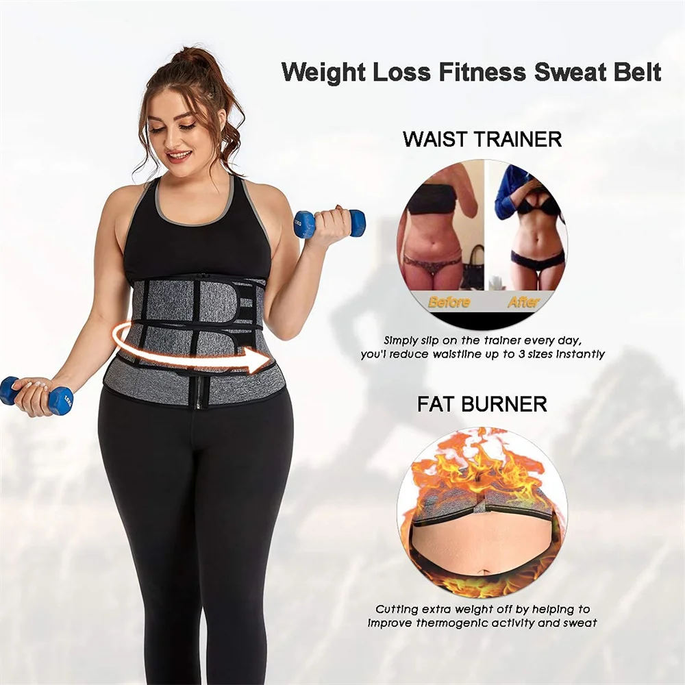 1PC Fitness Waist Corsets Trainer Trimmer Belt Slimming Body Shaper For Weight Loss Sauna Sweat Girdle Workout Fat Burner