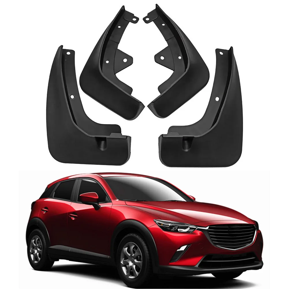 

4Pcs Car Mud Flaps Splash Guards Fender Mudguard Fit For Mazda CX-3 2015-2021 ABS Soft Plastic Accessories For Vehicles