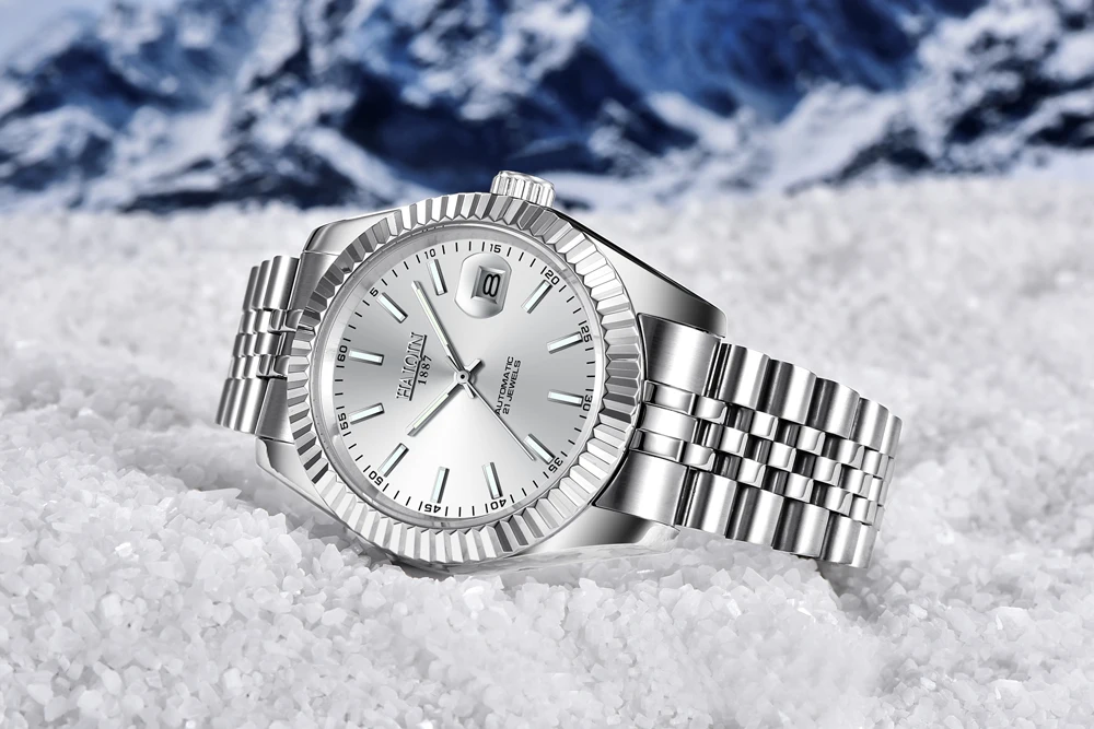 New High End Brand Automatic Self Wind Mens Watches Business Sport Mechanical Watches Fashion Luxury Stainless Steel AAA Clocks