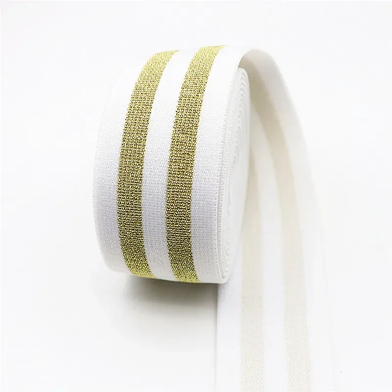 Striped Elastic Band for Garment Decoration and Sewing Supplies – Multiple Lengths Available