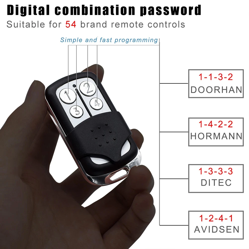 For 4335E 371LM 971LM 94335E 84335E Garage Door Remote Control Gate Opener 390mhz 315mhz 433.92mhz 2