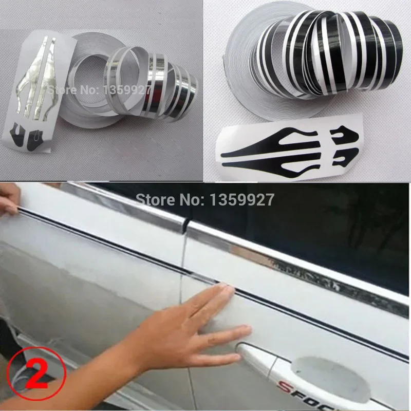 12*9800mm Pin Stripe Lines Tape Car Stickers Decals decoration strip black/gold/blue/grey/white/red/silver/yellow/