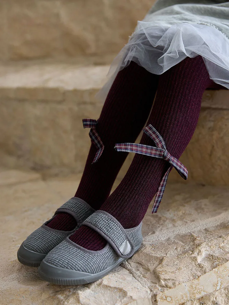 Autumn Kids Pantyhose Cute Solid Color Tights Girls High Waisted Pants