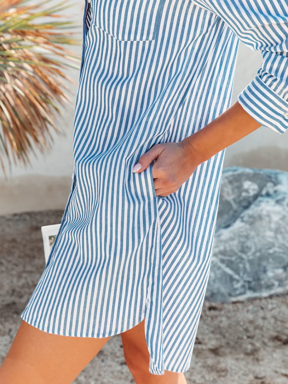 charleycottonpocketedstripedsh
