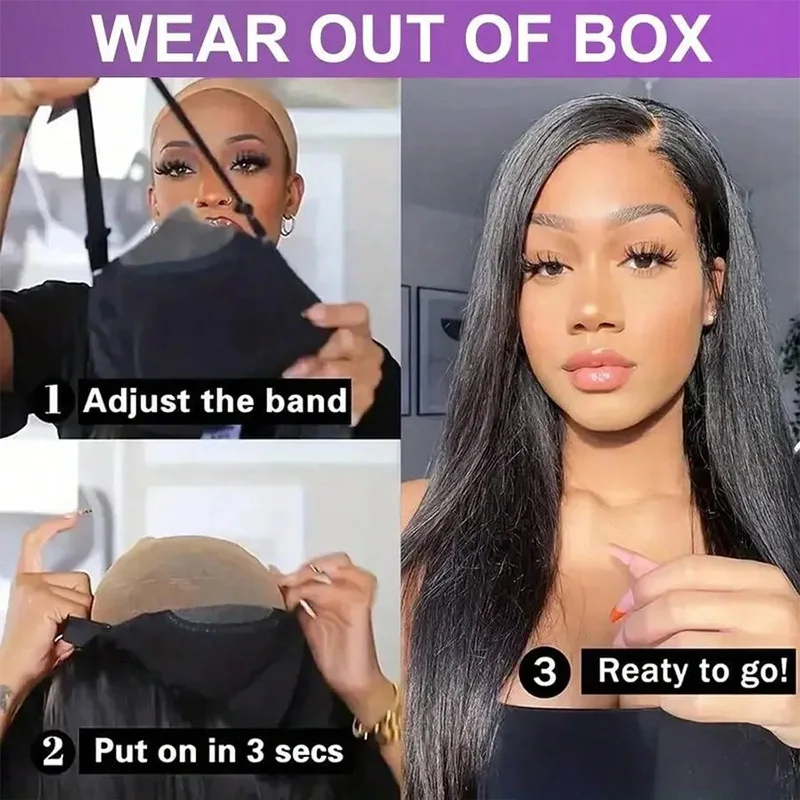 40 30 Inch Straight Human Hair Wigs 13x4 13X6 HD Lace Frontal Human Hair WIgs Glueless Bone Straight Lace Front Wigs For Women