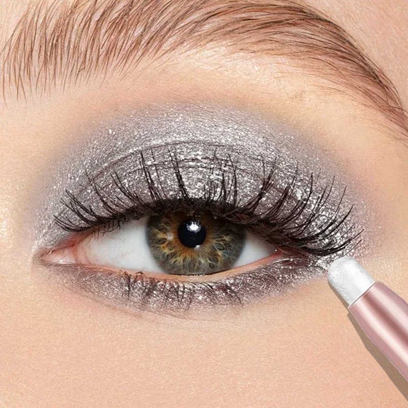 

Lasting Brightening Eyeshadow Pen Waterproof Shiny White Sliver Eye Shadow Stick Pearlescent Highlighter Lying Silkworm Makeup